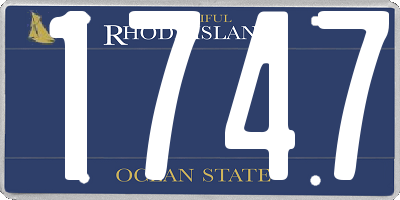 RI license plate 1747