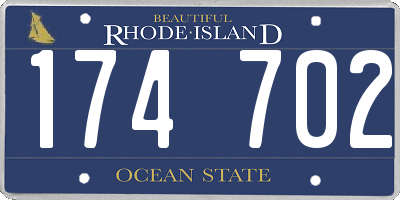 RI license plate 174702