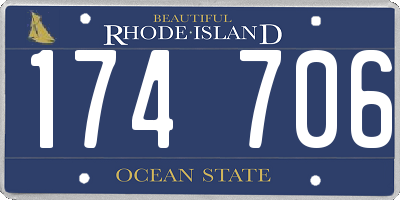RI license plate 174706