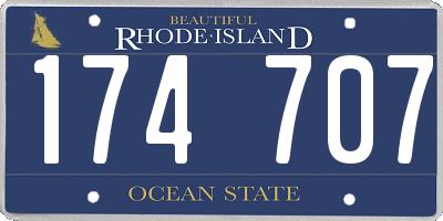 RI license plate 174707
