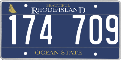 RI license plate 174709