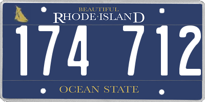 RI license plate 174712