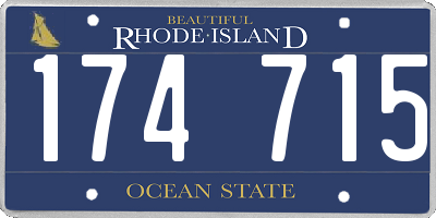 RI license plate 174715