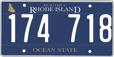 RI license plate 174718