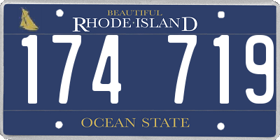 RI license plate 174719