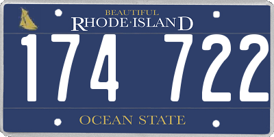 RI license plate 174722