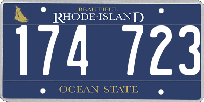 RI license plate 174723
