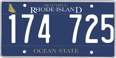 RI license plate 174725