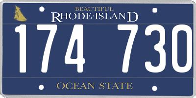 RI license plate 174730