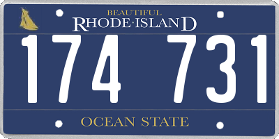 RI license plate 174731