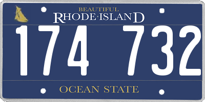 RI license plate 174732