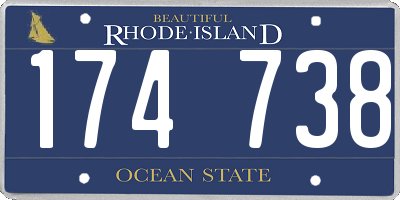 RI license plate 174738