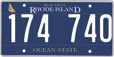 RI license plate 174740