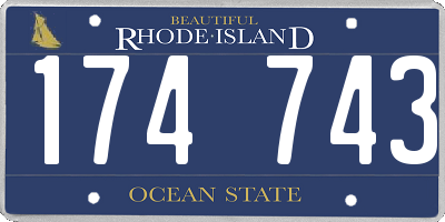 RI license plate 174743