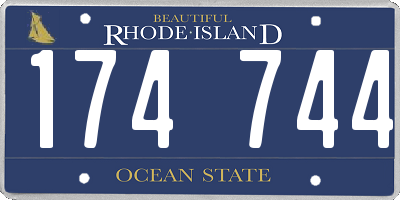 RI license plate 174744