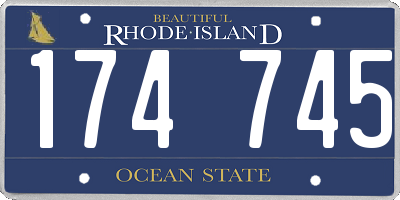 RI license plate 174745