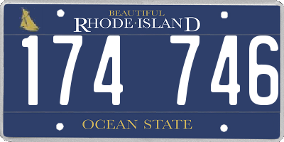 RI license plate 174746