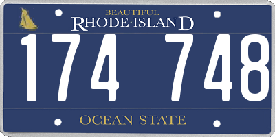 RI license plate 174748