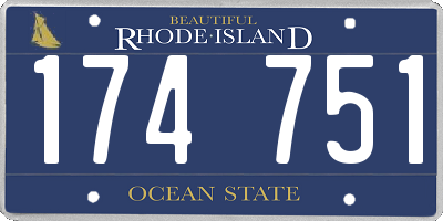 RI license plate 174751