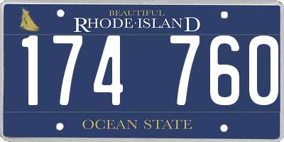 RI license plate 174760