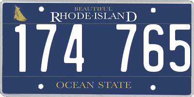 RI license plate 174765
