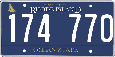 RI license plate 174770