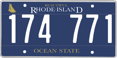 RI license plate 174771