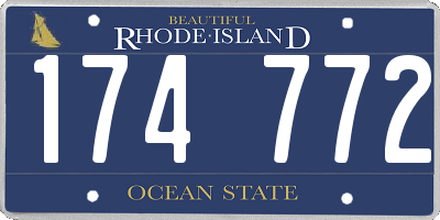 RI license plate 174772