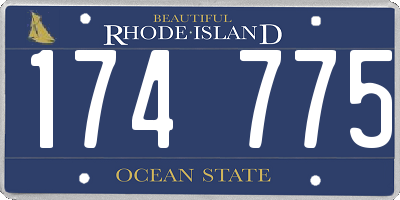 RI license plate 174775