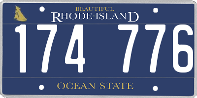 RI license plate 174776