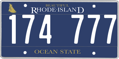RI license plate 174777