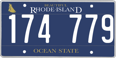 RI license plate 174779