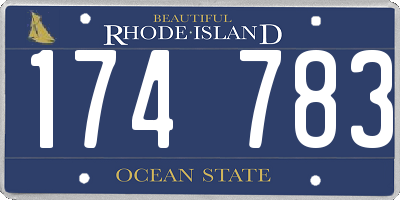 RI license plate 174783