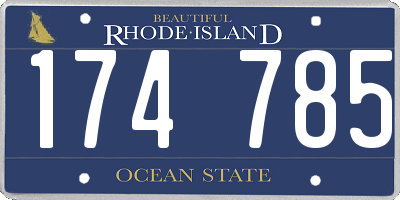 RI license plate 174785