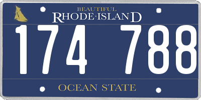 RI license plate 174788