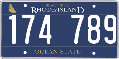 RI license plate 174789
