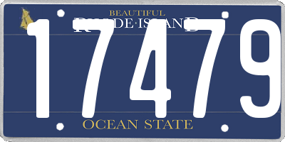 RI license plate 17479