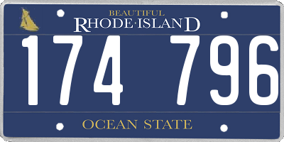 RI license plate 174796