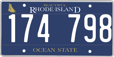 RI license plate 174798