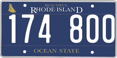 RI license plate 174800