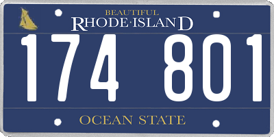 RI license plate 174801