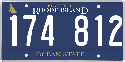 RI license plate 174812