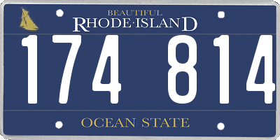 RI license plate 174814