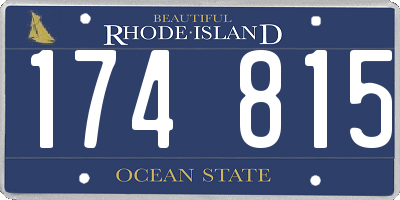 RI license plate 174815