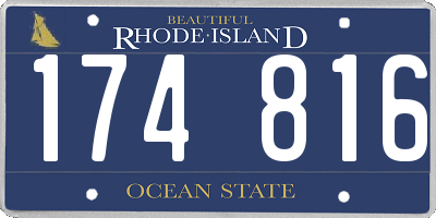 RI license plate 174816