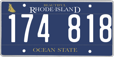 RI license plate 174818