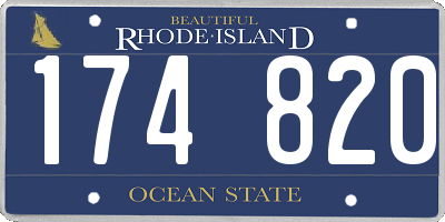 RI license plate 174820