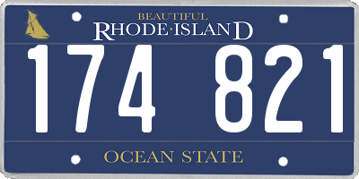 RI license plate 174821