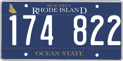 RI license plate 174822