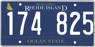 RI license plate 174825
